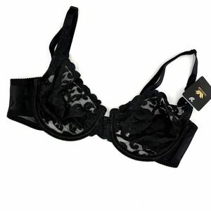 Wacoal 34C Arabesque Lace Underwire Bra 85199 Black NEW